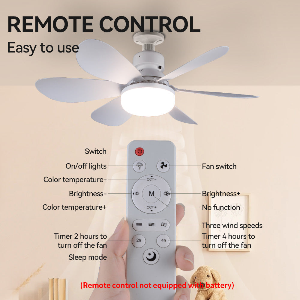 Remote Control Socket Ceiling Fan